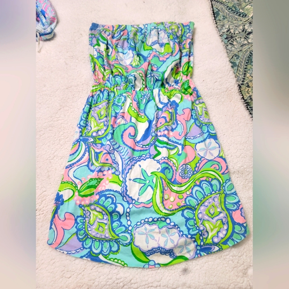 Lilly pulitzer strapless dress m